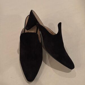SixtySeven Anthropologie black genuine suede mules size 8 / 39 EU